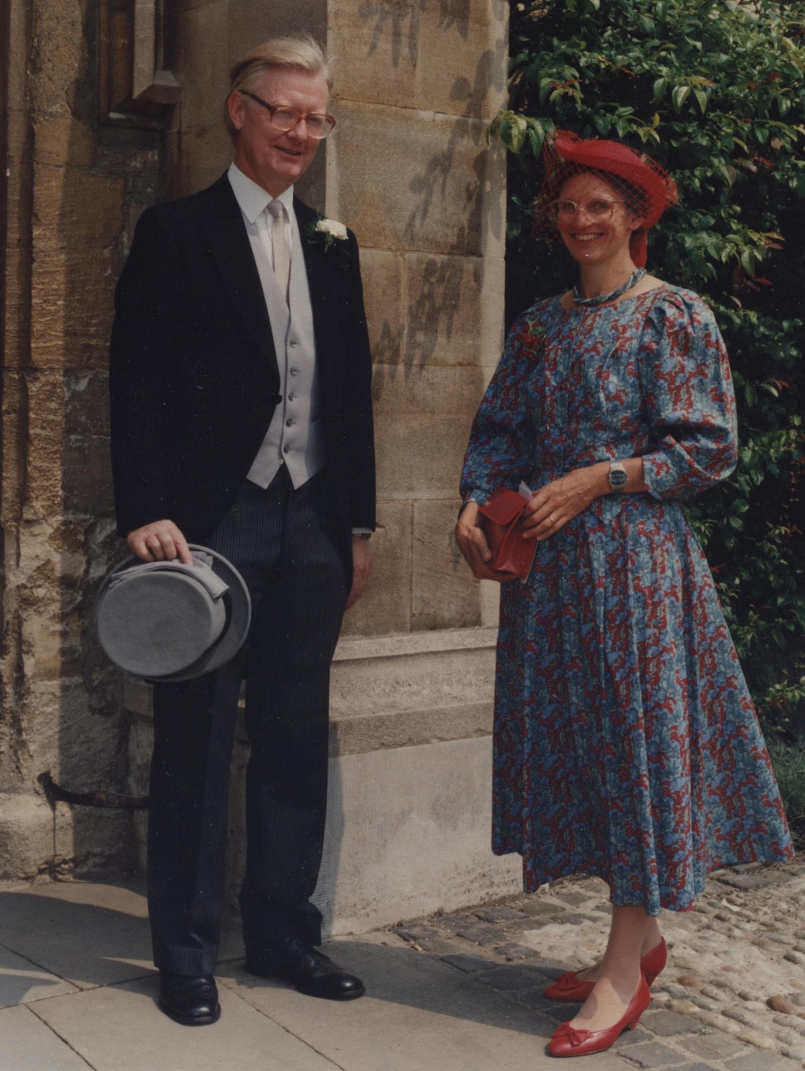 Jim & Gill at Catriona&rsquo;s wedding at St. John&rsquo;s College Oxford 1987